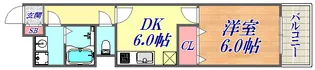 ラムール三宮【3階】の間取り