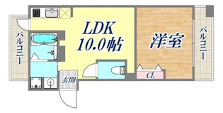 コルベーユダフト【9階】の間取り