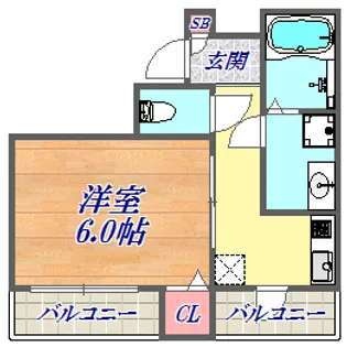 A-EAST元町【2階】の間取り