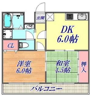 クレストヴィラ千鳥【2階】の間取り
