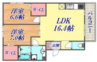 栖3【3階】の間取り