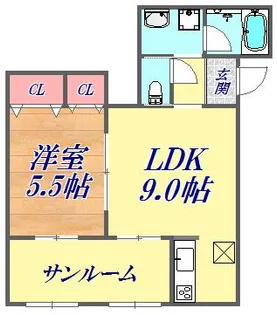 サンビルダー北野 The Base【4階】の間取り