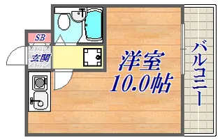 ライオンズマンション三宮【8階】の間取り