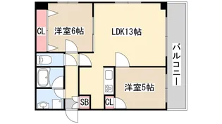 サンワシティプラザ三宮【2階】の間取り
