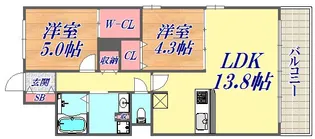 ソフィット岬【3階】の間取り