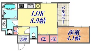 SHINKOBE COLN【3階】の間取り