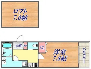 ワコーレヴィアーノ神戸上筒井通EAST【2階】の間取り