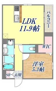 高倉山フラッツ【2階】の間取り