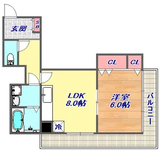 フレミング六甲【3階】の間取り