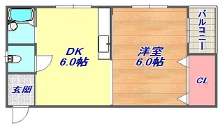 三山マンション【507号室】の間取り