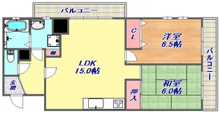 ファミリーライフ東灘【502号室】の間取り