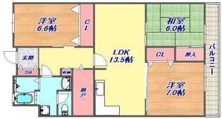 御影アーバンライフ【2階】の間取り