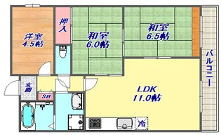 パレルミエール岡本【2階】の間取り