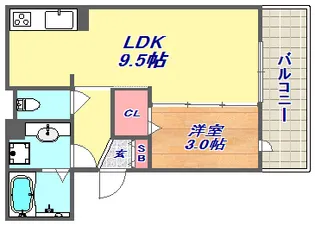 ローレル千旦【3階】の間取り