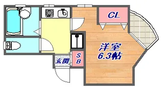ヤングリーブス岡本【102号室】の間取り