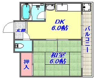 メゾン琵琶【4階】の間取り
