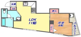 ド・エール王子【3階】の間取り