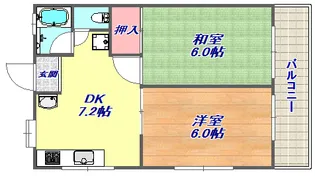 ジョイハイツ六甲【1階】の間取り