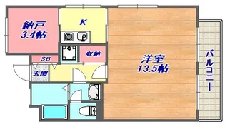 甲南クレセントハイツ【305号室】の間取り
