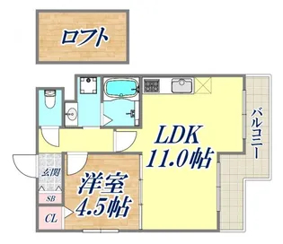 VILLA神戸北町【2階】の間取り