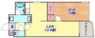 ロイヤル六甲駅前【6階】の間取り