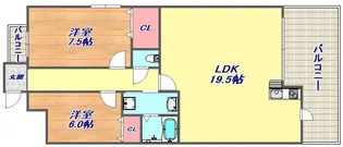 セノーテ西灘【2階】の間取り