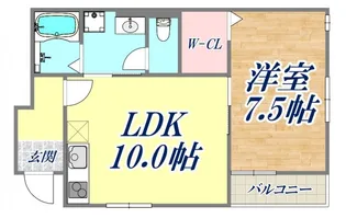 ライズコート【1階】の間取り