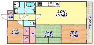 パレルミエール岡本【4階】の間取り