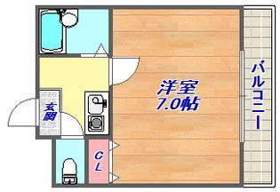 フローラ本山【2階】の間取り