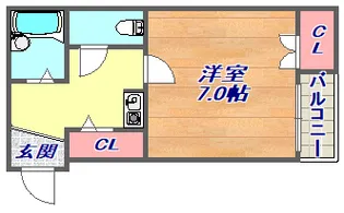 ブロスコート住吉【2階】の間取り