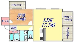エスコートみなと元町海岸通【15階】の間取り