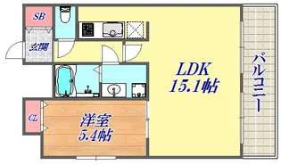 KDXレジデンス三宮【13階】の間取り