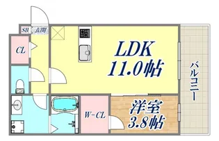 ジーメゾン垂水イースト1【1階】の間取り