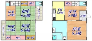 兵庫県神戸市兵庫区里山町【一戸建】の間取り