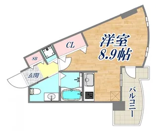 クロス磯上公園【3階】の間取り