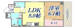 ボシュケ鷹取【4階】の間取り