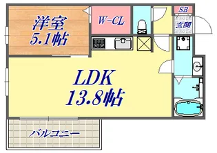 アパルトマン大倉山【3階】の間取り