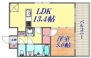 アスヴェル兵庫駅前【11階】の間取り