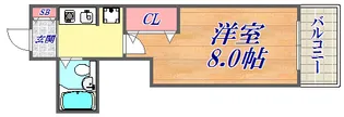ウノ・アンビエンテ湊川【7階】の間取り