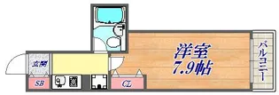 ウノ・アンビエンテ湊川【7階】の間取り