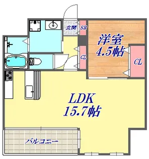 HMレジデンス【5階】の間取り