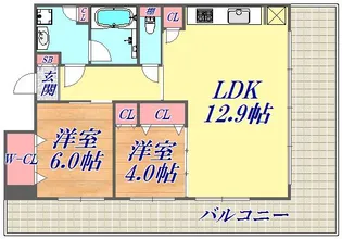 アーバネックスみなと元町【13階】の間取り