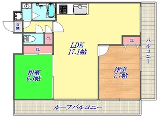 アミーグランコート三宮【12階】の間取り