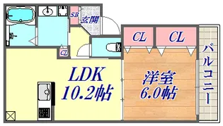 KARIN和田岬【1階】の間取り