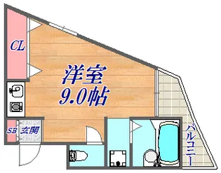 北浦ビル【5階】の間取り
