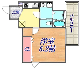 キューブコート【6階】の間取り