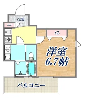 キューブコート【6階】の間取り