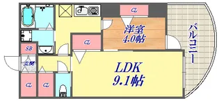 アロハ三宮【1階】の間取り
