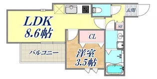 GRANDTIC RESIDENCE湊川公園【1階】の間取り