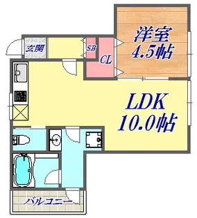 ヴィラ布引【2階】の間取り